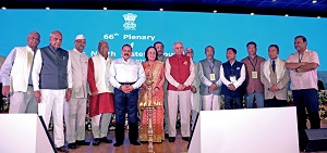 The Governor of Arunachal Pradesh Shri P.B. Acharya during the 66th Plenary of North Eastern Council at New Delhi on 29th May 2017.